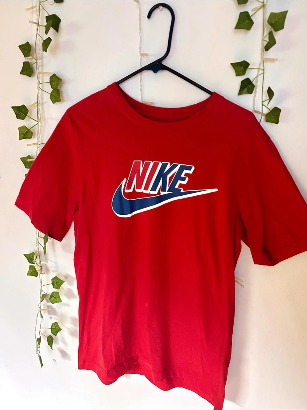 Nike Red Tee with Navy and White Logo
